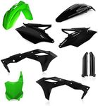 Acerbis Full Plastic Kits For Kawasaki - Green/Black (2685821089), One Size