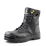 Terra Mens Argo Composite Toe Work Boots, Black, 10.5 Wide US