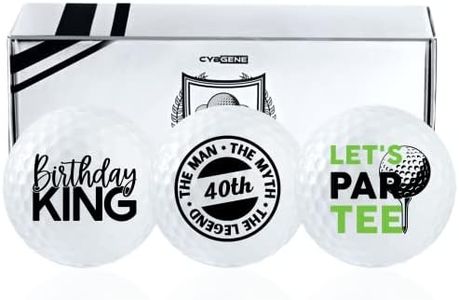 CybGene 40th Birthday Gifts Golf for Men Golfer, Golf Balls Set of 3 for Golf Lovers, Husband, Perfect for Dad, Boss, Grandpa for Birthday
