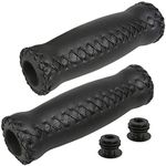 CyclingDeal Bike Bicycle Comfort Handlebar Grips - Mountain Bike MTB Hand Handle Grips - Thick Vinyl 127mm - Great for Beach Cruiser - Soft Cushion - Black