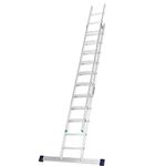 TB Davies 5.0m/16.4ft, TASKMASTER 2 Section Extension Ladders, Aluminium Stabiliser Bar, Comfort D-Shaped Rungs, Reach Height 5.5m/17.9ft, EN131 Professional