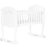 SweetPea Baby Rose Cradle in White,