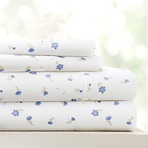 Linen Market 4 Piece Full Bedding Sheet Set (Light Blue Floral) - Sleep Better Than Ever with These Ultra-Soft & Cooling Bed Sheets for Your Full Size Bed - Deep Pocket Fits 16" Mattress