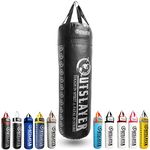 Outslayer Fight Gear Filled Boxing Punching Bag 80lbs, Black