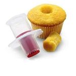 GXHUANG Mini Cupcake Corer - Cupcake Hole Punch - 2 Piece Cupcake Corer Tools Muffin Cake Pastry Corer Model Plunger Cutter Decorating Plastic Cake Digging Holes Device - Cupcake Filling Tool