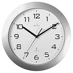 Acctim 74367 Peron Radio Controlled Wall Clock, Silver, 23 cm l x 23 cm w