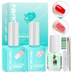 Morovan Gel Nail Polish Remover: Nail Polish Remover With Nail Cuticle Oil And Latex Tape Quick Gel Polish Remover 3-5 Minutes Suitable For Beginners To Use At Home