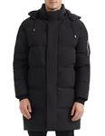 Orolay Men's Insulated Down Jacket Quilted Puffer Jacket Winter Padded Coat Long Jacket for Men New Black XXL