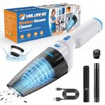 Milunho Handheld Vacuum Cleaner, 9500PA Car Vacuum Cordless Portable with Powerful Suction, Lightweight Car Vacuums with Large-Capacity Battery, Hand held Vacuum Cordless for Car/Home/Pet