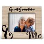 FONDCANYON Great Grandma Picture Frame - Great Grandma Frame, Great Grandma Gift, Mothers Day Gifts for Great Grandma from Grandchildren, Great Grandma and Me Photo Frame(5x7 Inch Photo)