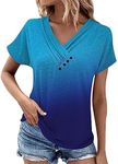 Deals Women's V Neck Tops UK 2024 G