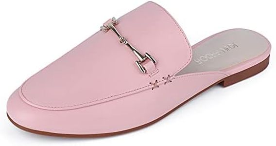 JENN ARDOR Mules for Women Flats Backless Loafers Shoes Slip On Slippers Pointed Toe Low Heel Work Slides Womens Mules Casual Shoes