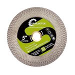 Diamond Tile Saw Blade SANLEETEK - 125mm Diamond Cutting Grinding Disc for Porcelain Ceramic Tile Marble Artificial Stone with Double-sided X Mesh Rim