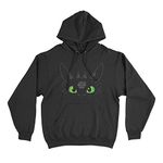 Green/Blue Eyed Dragon Hoodie - Gift Present Birthday Christmas Kids Adults Cute Mens Womens Boys Girls (Black Prime, Medium)