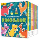 Dinosaur Box Set: My First Board Books (8 Books Boxed Set) – Page Count: 96 | Illustrated Dino Board Books | Improves Vocabulary | Clear and Bold Text | Easy to Carry Sturdy Box |Books Included: Ankylosaurus |Diplodocus |Iguanodon |Parasaurus |Spinosaurus |Stegosaurus | Triceratops |T-rex | Dino World Books