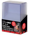 Ultra Pro 3 X 4 Super Thick 130PT Toploader with Thick Card Sleeves 10ct, Multi-Coloured,15281