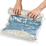 BUYGOO 16PCS Travel Compression Bags Vacuum Packing Bags Travel Space Saver Bags for Travel Vacuum Storage Bags Roll Up Storage Bags Vacuum Storage Bag, Vacuum Bags for Travel No Vacuum or Pump Needed