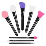 Jubaopen 8 PCS Face Mask Brush, Silicone Makeup Brushes, Professional Soft Face Mask Cosmetic Masks Brush for Mud, Clay, Charcoal Mixed Mask Cosmetic Easy Clean