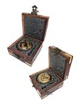 M.A & SONS Personalized Push Button Pocket Watch Couple Anniversary Gift Husband Girlfriend Any Occation with Wood Box