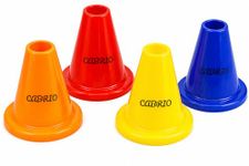 CABRIO Rubber Cricket Batting Cone Tee, Multicolour, Set of 4 for Cricket practices