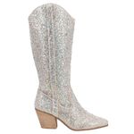 Matisse Women's Nashville Rhinestone Pointed Toe Fashion Cowboy Boots, Clear, 4 UK