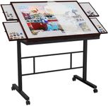 Jigsaw Puzzle Table 1500pcs, Adjustable Five Up Angles Puzzle Table with Drawers,Puzzle Board with Drawers,Puzzle Tables for Adults