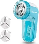 BEAUTURAL Fabric Shaver and Lint Remover, Sweater Defuzzer with 2-Speeds, 2 Replaceable Stainless Steel Blades, Battery Operated, Remove Clothes Fuzz, Lint Balls, Pills, Bobbles