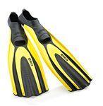 Mares Superchannel Full Foot Scuba Fins, 6.5/7.5, Yellow