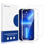 Syncwire 2-Pack Screen Protector for iPhone 13 Pro/13/iPhone 14 6.1", Unbreakable Tempered Glass Saver Shatterproof Film[Easy Installation Frame][99.99% HD Clear][10X Stronger][Bubble Free]