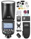 GODOX V1 PRO N Camera Flash with AK-R1 Accessories Kit 2.4G Wireless Camera Speedlight 1/8000s HSS, 1.3s Recycle Time, M/TTL Flash Mode, Sub Flash Speedlite Compatible with Nikon Cameras