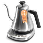 Cosori Electric Gooseneck Kettle, 5 Variable Presets, Pour Over Coffee Kettle & Tea Kettle, 100% Stainless Steel Inner Lid & Bottom, 1200W Quick Heating, 0.8L/Silver