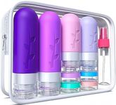 Vivue 17 Pack Silicone Travel Bottles Set, Reusable Travel Lotion Bottles for Toiletries, BPA Free Leak Proof Squeezable Refillable Travel Containers for Shampoo, Lotion, Soap, Liquids Organizer