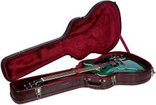 Crossrock Wood Case fits 335 Style Semi-Hollow Electric Guitars-Brown (CRW600SABR)