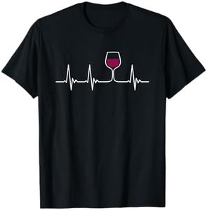 Gli amanti del vino battito cardiaco - vino vino amore Maglietta