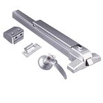 Controls Push Bar Panic Exit Device Aluminum, with Exterior Lever Trim (Aluminum)