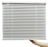 Balcor Cordless Light Filtering Mini Blinds for Windows, Horizontal Vinyl Window Blinds, Inside or Outside Mount 1” (35" W x 64" H)