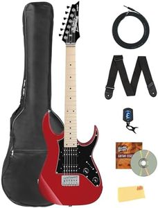 Ibanez GRGM21M RG Gio miKro Short-Scale Electric Guitar - Candy Apple Bundle with Gig Bag, Tuner, Instrument Cable, Strap, Austin Bazaar Instructional DVD, and Polishing Cloth