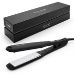 Corioliss C-Extreme | Hair Straightener for Women | Extra Wide Plates Titanium | Professional | Flat Iron for Straightening and Waving | Up to 230° | Anti-Frizz | Black Soft Touch