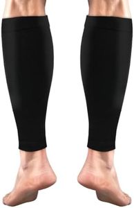 ACWOO Calf Support Compression Sleeves for Women Men, 1 Pair 15-21mmHg Class 1 Shin Splints Brace Support for Torn Muscle Pain Relief, Cramps, Sprains, Footless Leg Socks for Running Sports Flight