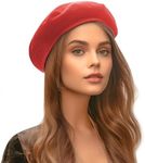 Jeicy Wool Beret Hat Solid Color Fr