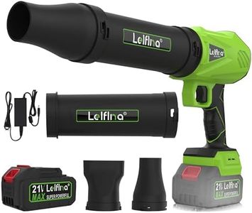 Cordless Leaf Blower and Snow Blower, 800,000 RPM High Power Handheld Blower with 4.0Ah Battery & Charger, Variable Speed Lightweight 2-in-1 for Yard, Lawn, Patio, Deck Clearing, Green