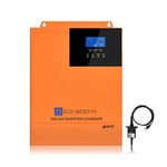 ECO-WORTHY 3000W Hybrid All-In-One Solar Charge Inverter 24V DC to 230V AC with Built-in 60A MPPT Charge Controller 3000W Pure Sine Wave Inverter for Home RV Camper Shed Solar Panel System