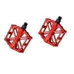 YdseozOA Bike Pedals Bicycle Aluminum Antiskid Durable Mountain Bike Pedals MTB BMX Cycling Universal Bicycle Pedals Cycling Accessory (Red)