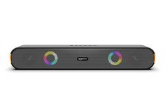 amazon basics X12R 16W Bluetooth Soundbar with 2000 mAh Battery | 2X Bass | Up to 10 hrs of Playback | RGB Lights | Bluetooth 5.3, Aux & USB Connectivity (Black)