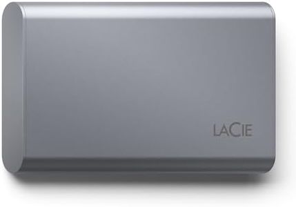 LaCie Mobile SSD Secure 1To, 10Gops USB 3.1 Type C, PC Mac iPad & iPhone, Space Grey, Data Rescue Service (STKH1000800)