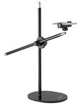 CAOGE Overhead Phone Stand, Live Stand, Adjustable Tabletop Phone Mount, Phone Holder Mount 360° Rotation, Long Arm Bracket for Filming, Tiktok, Crafting, Baking, Drawings, Cooking and Recording