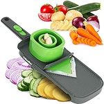 Mueller Handheld Vegetable V Slicer Salad Utensil, Perfect for Salad Zucchini Carrots Onions and All Vegetables, Make Low Carb/Paleo/Gluten-Free Meals, Adjustable Thickness