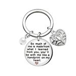 Key Chain Ring Teacher Appreciation Gift Graduation Teacher Best Friend Pendants - So Much Of Me Is Made From What I Learned From You (Pearl)