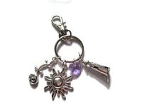 TANGLED themed silver alloy charm bag clip keyring gift, Princess Rapunzel birthday Xmas party bag favors, Christmas stocking filler