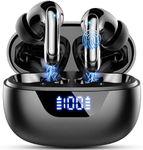 Wireless Earbuds Bluetooth 5.3 Headphones 48H Stereo Earphones in Ear with 4 ENC Mic Clear Calls, Noise Cancelling Ear Buds with LED Display Charging Case, IP7 Waterproof Sport Headset for Android iOS